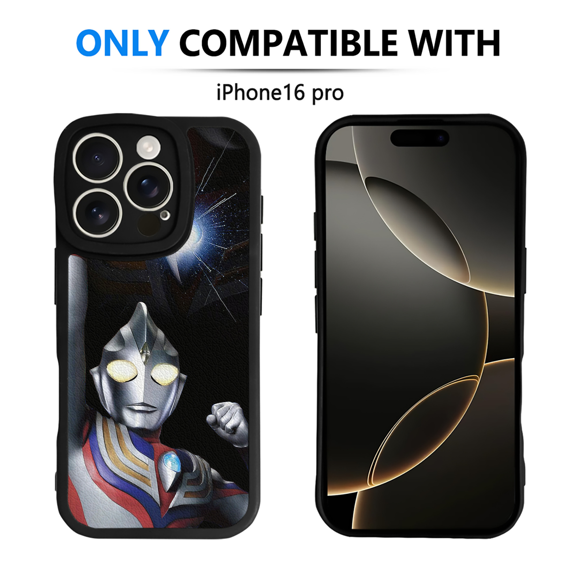 （画像用） ウルトラマン Ultraman 【iPhone 16シリーズ対応】シリコンスマホケース（レザー調） 材質：シリコン